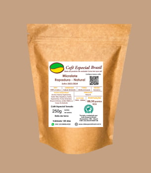 Café Especial Brasil - Microlote Rapadura - 88+ pontos - Natural - Catuaí Amarelo 250g