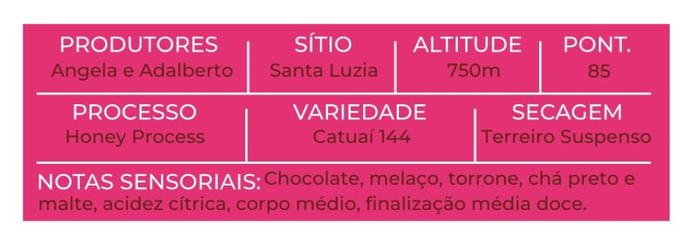 Santa Luz Cafés Especiais - Catuaí 144 - Honey - 85 pontos